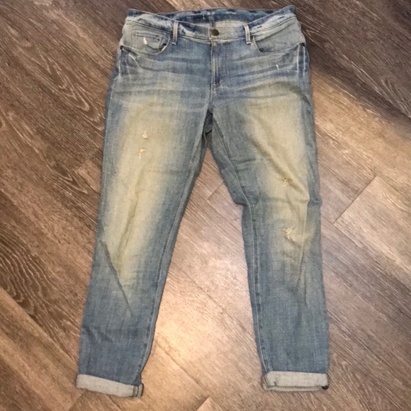 Ann Taylor Loft Boyfriend Cuffed Jeans 28/6 - Picture 2 of 6